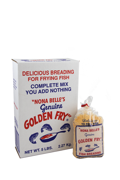 box fish breading Nona bell's Fish fry hot 5lb+12oz bag (MILD/HOT) – L & W BUTCHER BLOCK