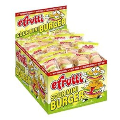 eFrutti Gummi Candy Variety, Mini Burgers, Sour Mini Burgers, and Mini Hot Dogs, 32 Ounce (Pack of 180)