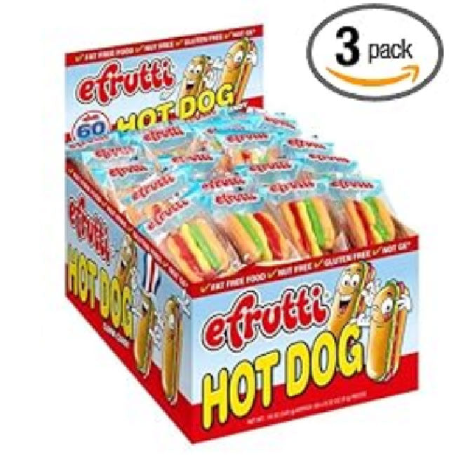 eFrutti Gummi Candy Variety, Mini Burgers, Sour Mini Burgers, and Mini Hot Dogs, 32 Ounce (Pack of 180)