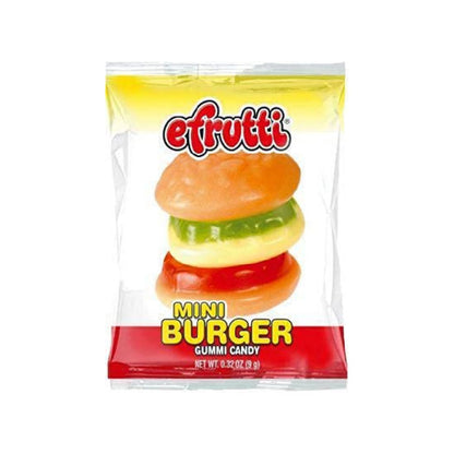 eFrutti Gummi Candy Variety, Mini Burgers, Sour Mini Burgers, and Mini Hot Dogs, 32 Ounce (Pack of 180)