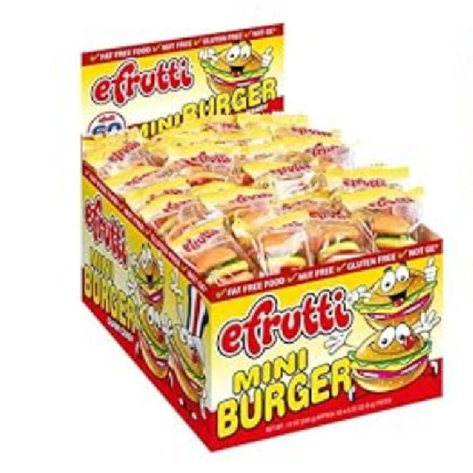 eFrutti Gummi Candy Variety, Mini Burgers, Sour Mini Burgers, and Mini Hot Dogs, 32 Ounce (Pack of 180)