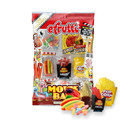 eFrutti Gummy Candy Variety Pack, Movie Bag with Gummy Pizza, Lunch Bag, Sour Lunch Bag, and Bakery Shoppe Gummy Food Bag, 2.2 Ounce (Pack of 4) Gummi Variety