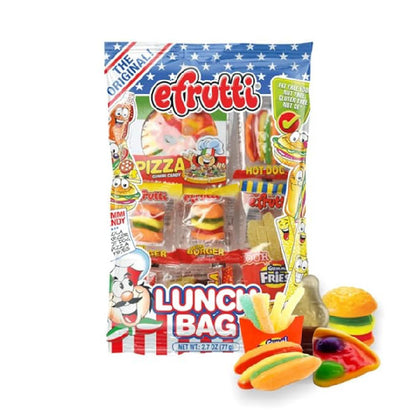 eFrutti Gummy Candy Variety Pack, Movie Bag with Gummy Pizza, Lunch Bag, Sour Lunch Bag, and Bakery Shoppe Gummy Food Bag, 2.2 Ounce (Pack of 4) Gummi Variety