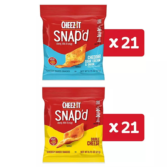 Cheez-It Snap'd, Variety Pack (0.75 oz., 42 pk.)