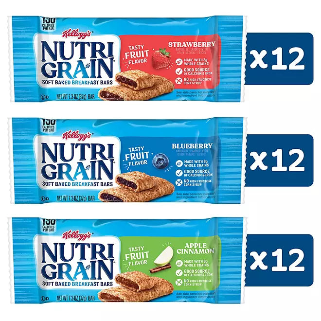 Nutri-Grain Bars Variety Pack (1.3 oz., 36 pk.)